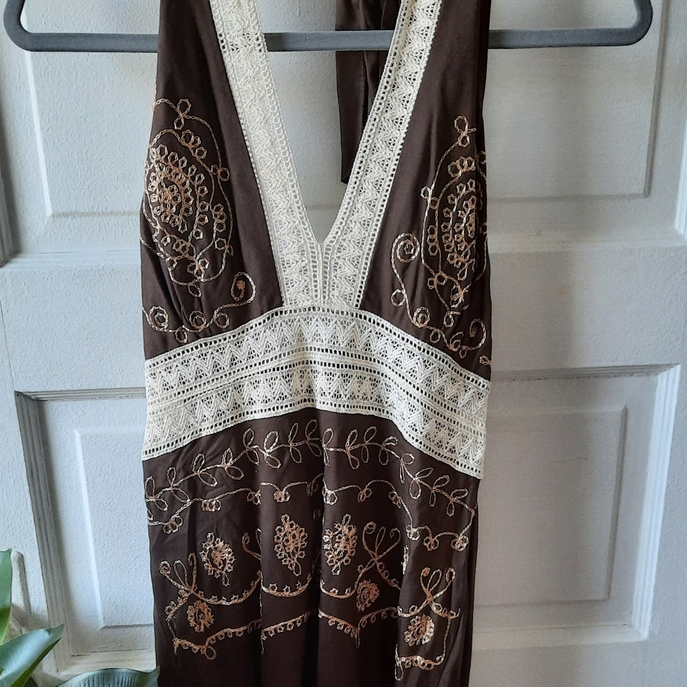 Midlength Halter Dress